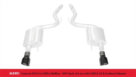 Kit d'embout PVD noir pour échappement Corsa 15-17 Ford Mustang GT 3,0 pouces d'admission / 4,5 pouces de sortie (pour échappement Corsa uniquement)