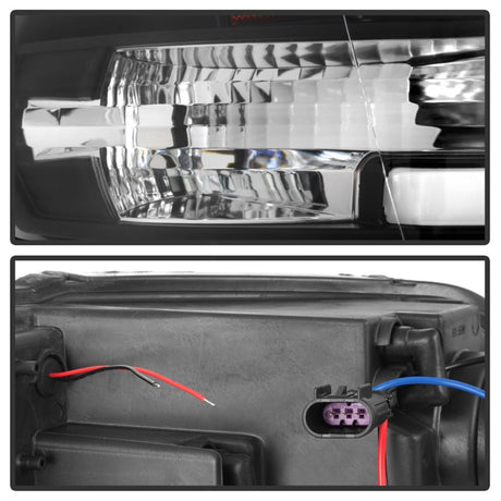 Phares Spyder 09-16 Dodge Ram 1500 Version 2 Barre lumineuse DRL Noir PRO-YD-DR09V2-LBDRL-BK