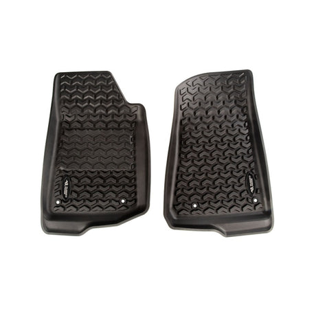 Kit de revêtement de sol Rugged Ridge noir avant/arrière/chargement complet 18-20 Jeep Wrangler JL 2 portes