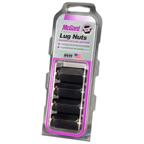 Écrou de roue hexagonal McGard (siège conique) M14X1,5 / 22 mm hexagonal / 1,635 po de longueur (paquet de 4) - Noir