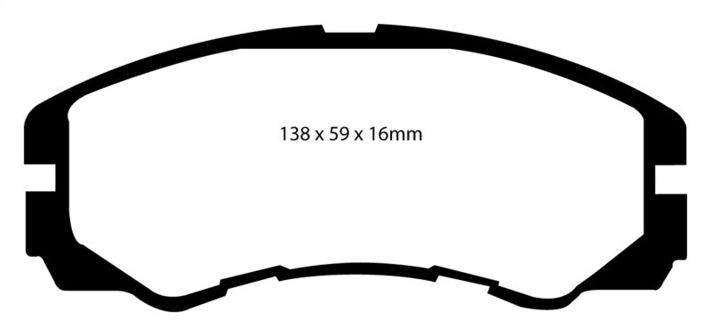 Plaquettes de frein avant EBC Greenstuff pour Acura SLX 3.2 96-98