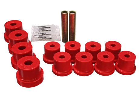 Ensemble de bagues de ressort à lames arrière rouges pour Chevrolet Corvette 67-69 Energy Suspension