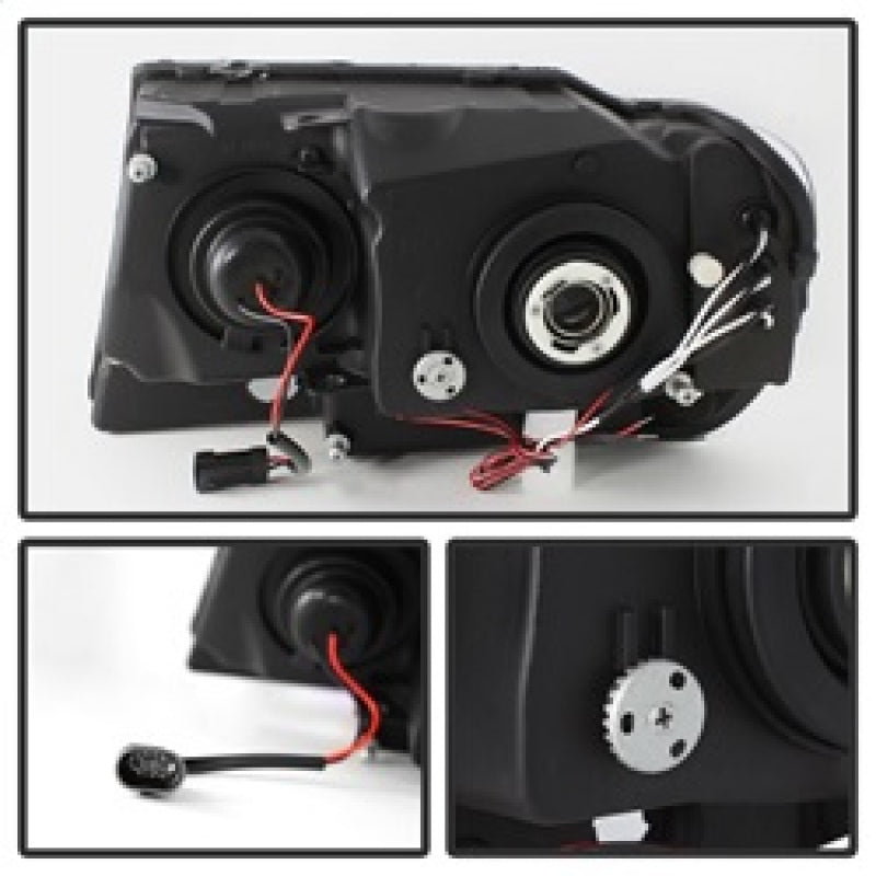 Phares de projecteur Spyder Jeep Grand Cherokee 99-04 LED Halo LED Chrm - PRO-YD-JGC99-HL-C