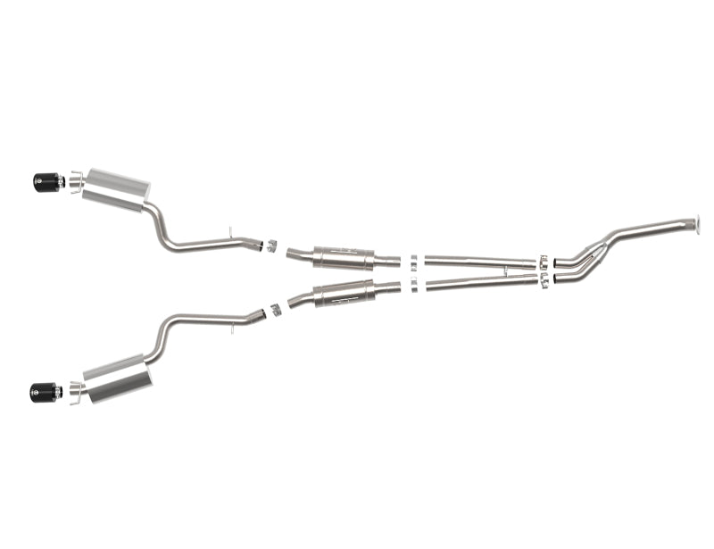 aFe POWER Takeda 16-17 Lexus IS200t L4-2.0L (t) 2.5in-3in 304 SS CB Échappement avec embouts noirs