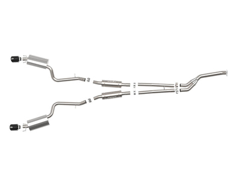 aFe POWER Takeda 16-17 Lexus IS200t L4-2.0L (t) 2.5in-3in 304 SS CB Échappement avec embouts noirs