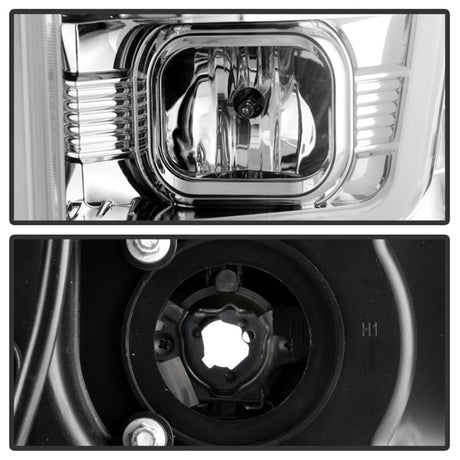 Phares à DEL haute puissance Spyder Ford F-250/350/450 08-10 V2 - Interrupteur arrière - Chrome PRO-YD-FS08PL-SBLB-C