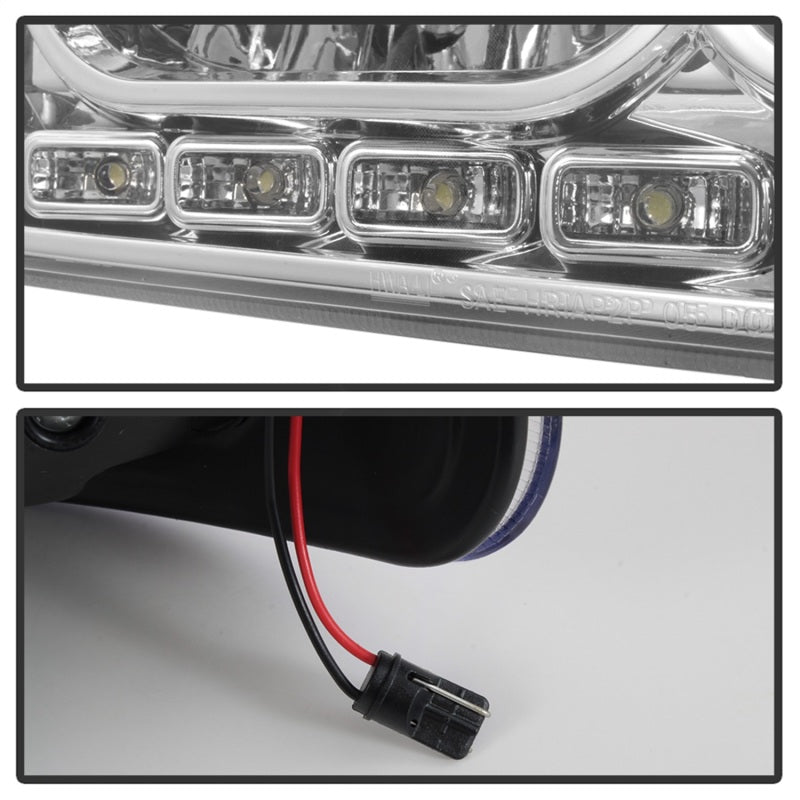 Phares à LED en cristal chromé Xtune Dodge Charger 06-10 1 pièce HD-ON-DCH05-1PC-LED-C
