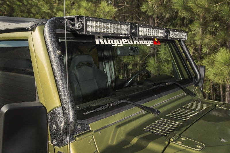 Barre lumineuse à LED pour pare-brise Rugged Ridge 97-06 Jeep Wrangler TJ