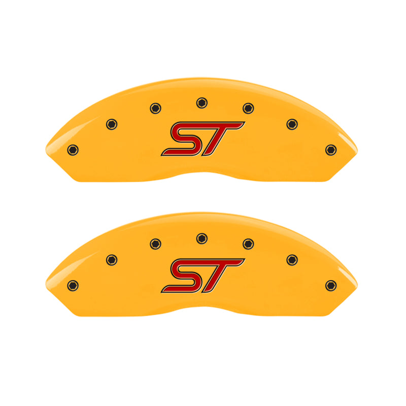 MGP 4 Caliper Covers Engraved Front & Rear ST Yellow finish black ch