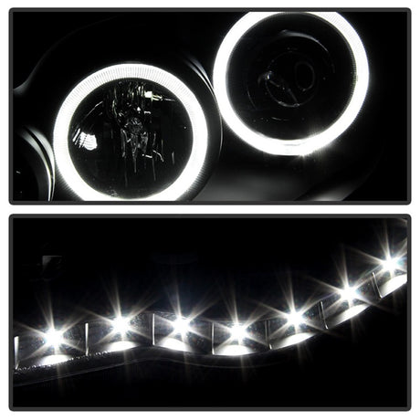Phares de projecteur Halo Xtune Toyota Tacoma 05-11 Noir PRO-JH-TT05-LED-BK
