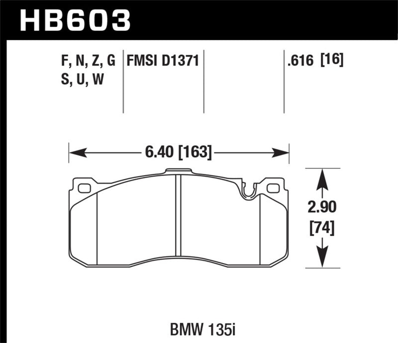 Plaquettes de frein avant Hawk BMW 135i HP+ Street