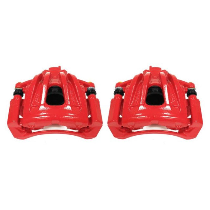 Power Stop 02-07 Jeep Liberty Front Red Calipers w/Brackets - Pair