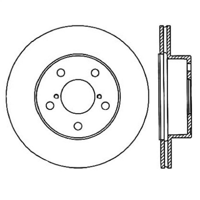 Rotor fendu arrière droit StopTech Power Slot 05-07 STi