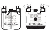 Plaquettes de frein arrière EBC 14+ pour BMW M3 3.0 Twin Turbo (F80) Yellowstuff