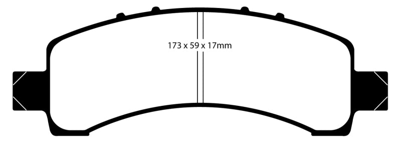 EBC 02 Cadillac Escalade 5.3 (Akebono rear caliper) Yellowstuff Rear Brake Pads