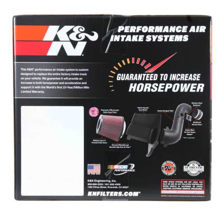 Kit d'admission d'air hautes performances K&amp;N 19-20 Jeep Cherokee L4-2.4L