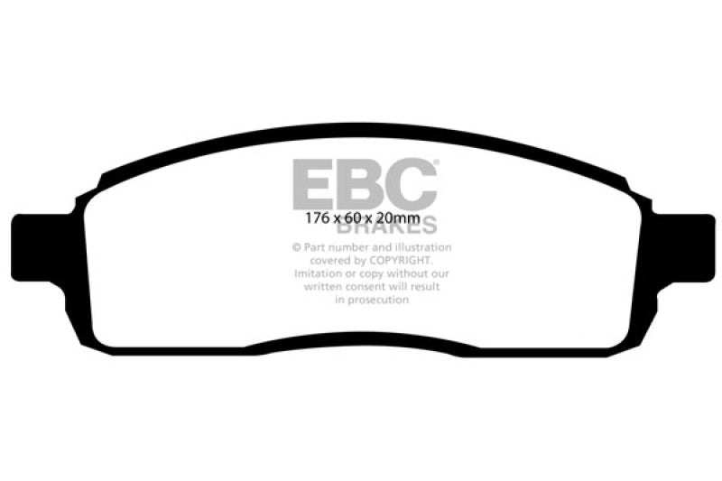 Plaquettes de frein avant EBC 04 Ford F150 4.2 (2WD) 6 Lug Yellowstuff