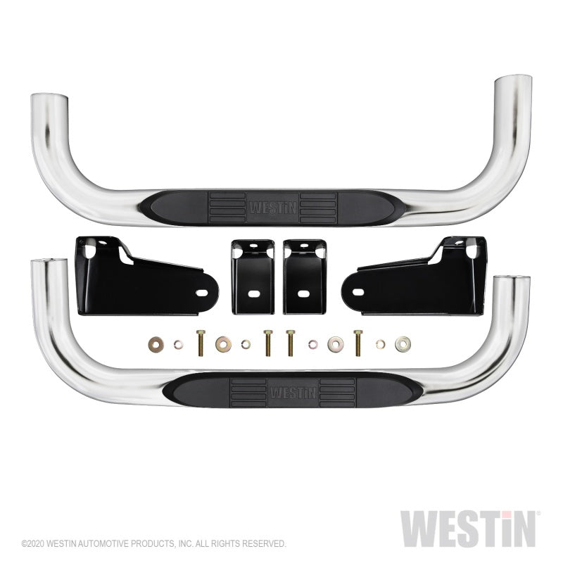 Westin 19-20 Chevy/GMC Silverado/Sierra 1500 Regular Cab E-Series 3 Nerf Step Bars - Stainless Steel