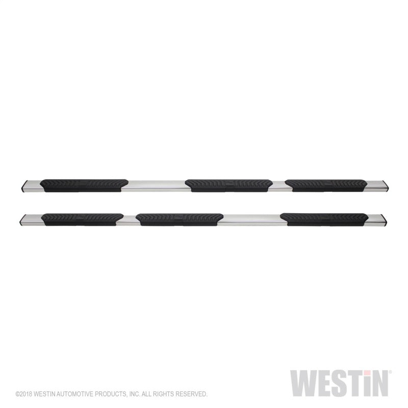 Westin 99-16 Ford F-250/350/450/550 Crew Cab 6.75ft. Bed R5 M-Series W2W Nerf Step Bars - Polish SS