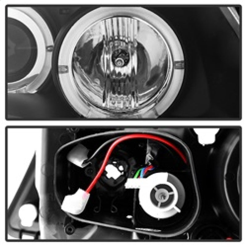 Spyder BMW E90 3-Series 06-08 Projector LED Halo Amber Reflector Rplc Bulb Blk PRO-YD-BMWE9005-AM-BK