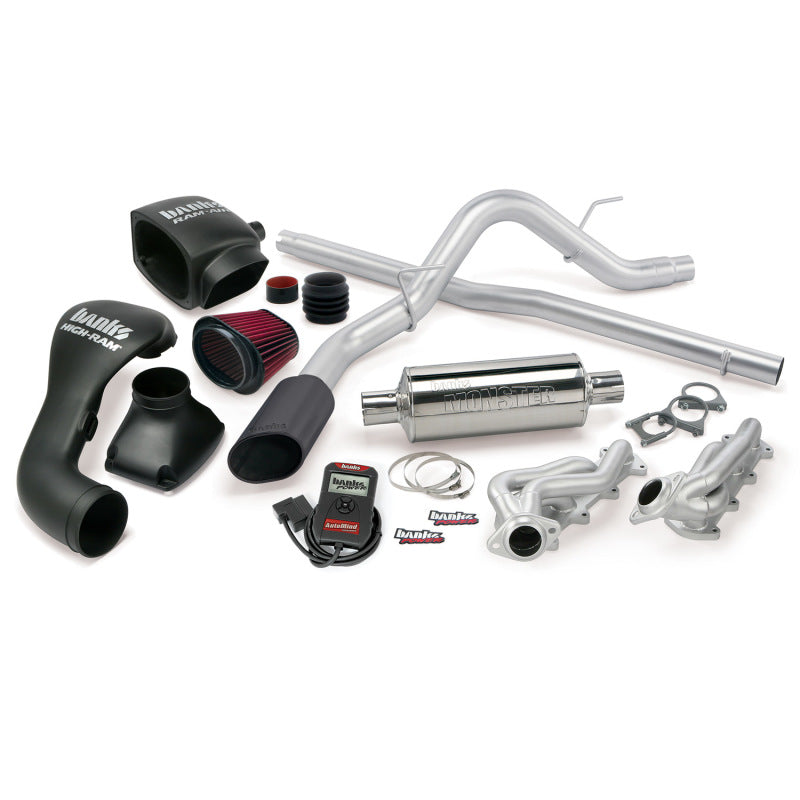 Système PowerPack ECSB Banks Power 04-08 Ford 5.4L F-150 - Échappement simple SS avec embout noir