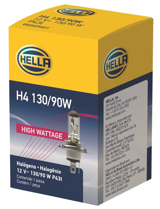 Ampoule de phare halogène Hella H4 12V 130/90W - Universelle