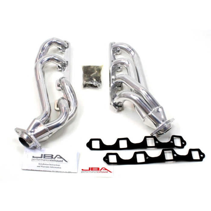 JBA 65-73 Ford Mustang 260-302 SBF avec têtes GT40-P 1-5/8 po primaire Silver Ctd Mid Length Header