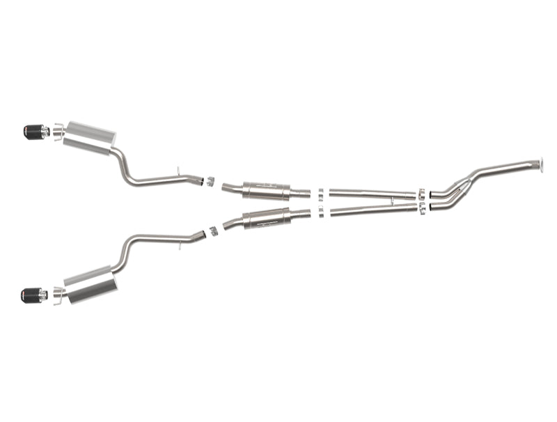 aFe POWER Takeda 16-17 Lexus IS200t L4-2.0L (t) 2.5in-3in 304 SS CB Échappement - Fibre de carbone