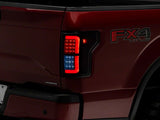 Feux arrière à LED Raxiom 15-17 Ford F-150 Axial Series - Boîtier noir (lentille fumée)