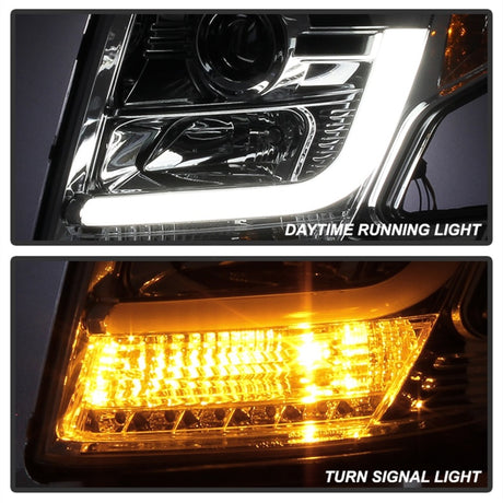 Phares de projecteur Spyder Chevy Tahoe / Suburban 2015-2016 - DRL LED - Chrome PRO-YD-CTA15-DRL-C