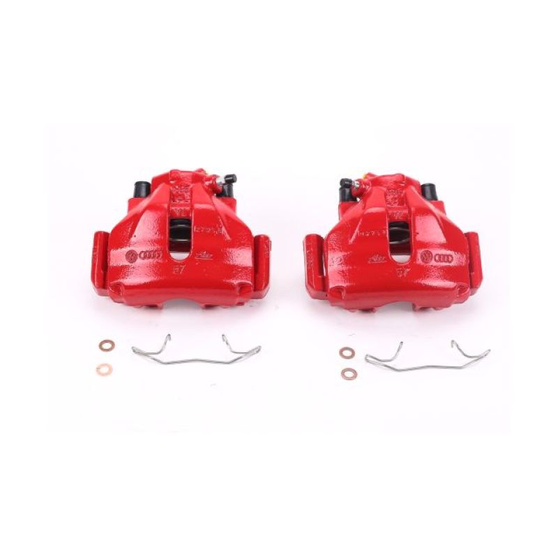 Étriers avant rouges Power Stop 96-99 Audi A4 avec supports - Paire