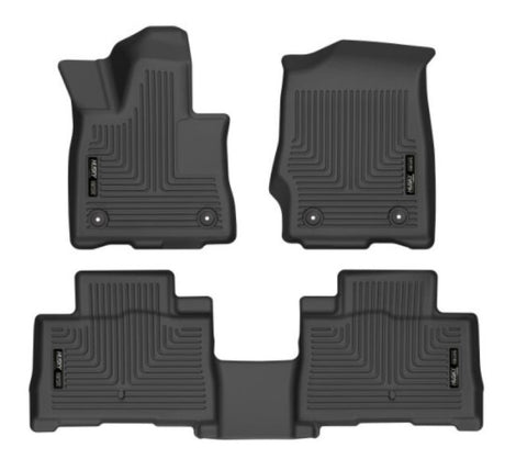 Revêtements de siège avant/2e rangée Husky Liners 20-21 Lincoln Aviator avec banquette/baquets de 2e rangée Weatherbeater - BLK