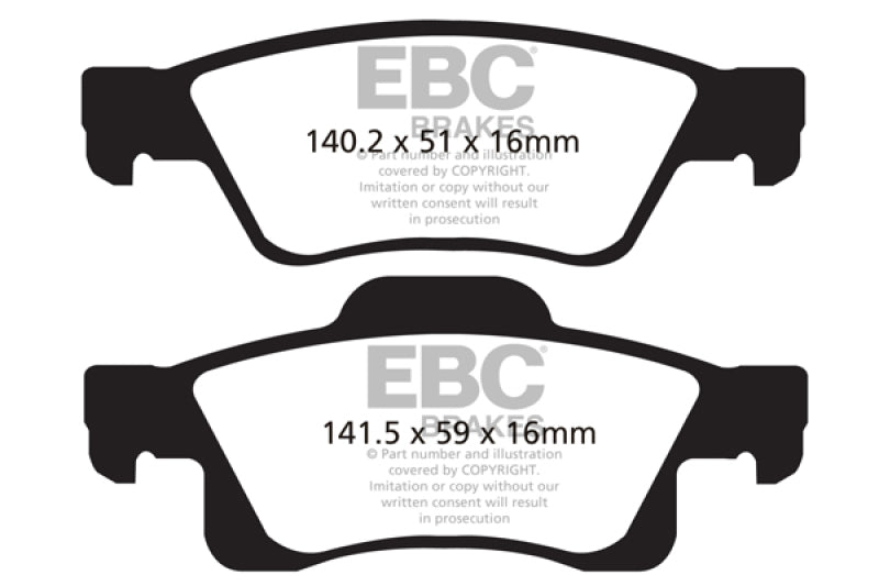 Plaquettes de frein arrière EBC 11+ Dodge Durango 3.6 Ultimax2