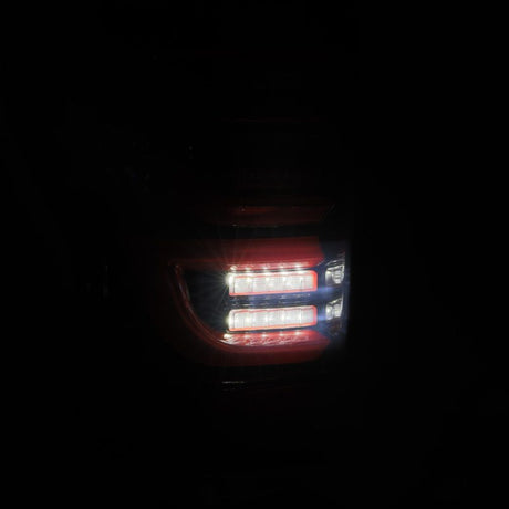 Feux arrière à LED AlphaRex 07-13 Toyota Tundra LUXX-Series Noir-Rouge