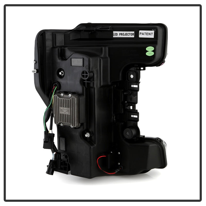 Phares avant Spyder à LED chromés pour Ford F-250/F-350/F450 17-18 PRO-YD-FS17HALAP-SEQ-BK