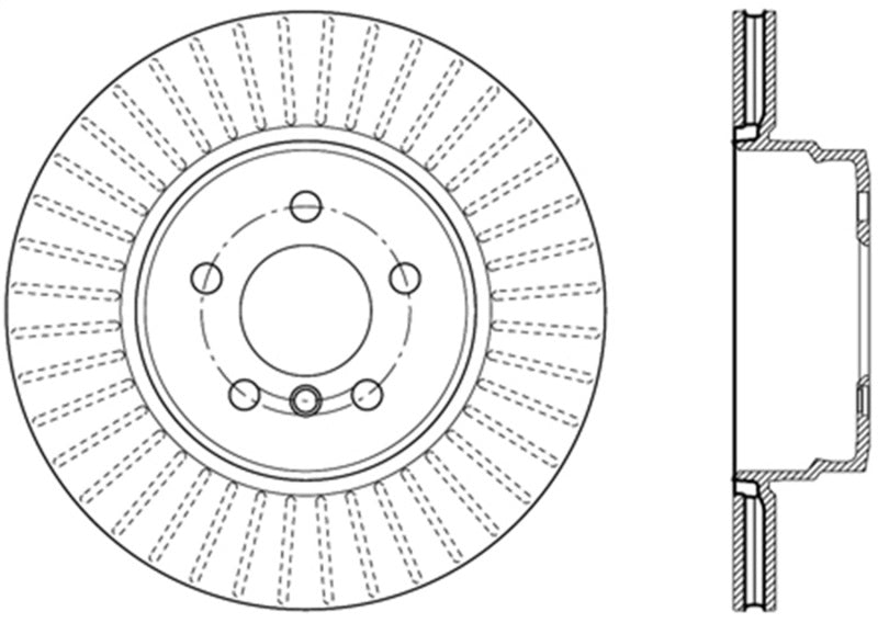 StopTech 07-18 BMW X5 / 08-19 BMW X6 SportStop Cryo Drilled & Slotted Rotor - Rear Left