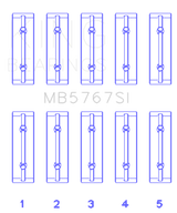 King Engine Bearings Nissan HR15/16DE (Size STD) Main Bearing Set