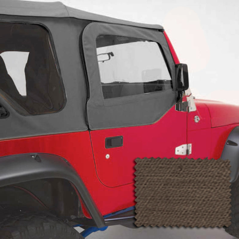 Kit de porte supérieure souple Rugged Ridge Khaki Denim 97-06 Jeep Wrangler