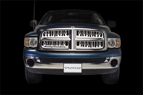 Putco 94-98 GMC Sierra - avec découpe de logo (sauf 3500) Calandre en acier inoxydable Flaming Inferno