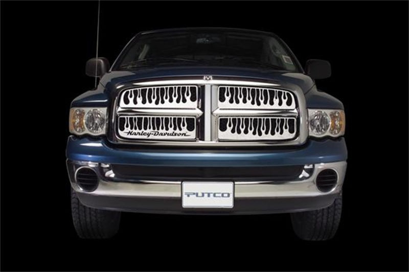 Grille principale en nid d'abeille Putco 05-10 Dodge Charger Grille en acier inoxydable Flaming Inferno