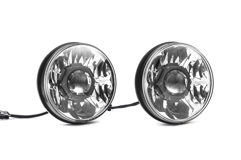 Phares à LED Pro DOT Gravity de 7 po pour Jeep JK 07-18 de KC HiLiTES (pas pour Rubicon/Sahara) (système de paire)