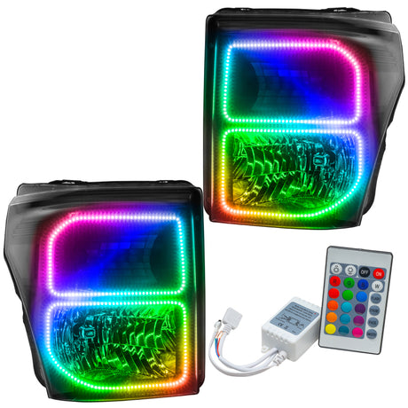 Oracle 11-16 Ford F250/350 LED HL - Noir - ColorSHIFT avec contrôleur simple VOIR LA GARANTIE