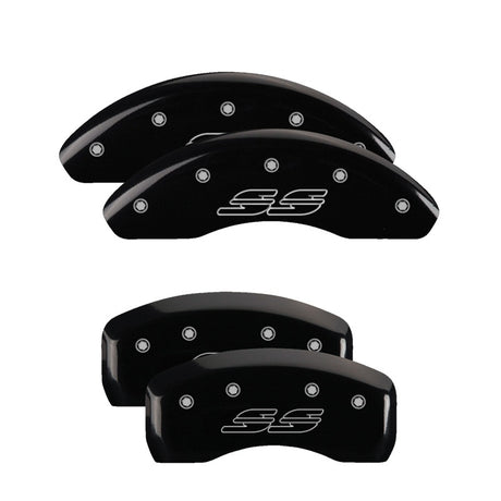 Couvre-étriers MGP 4 gravés avant et arrière style Impala/SS finition noire argent ch