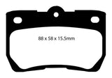Plaquettes de frein arrière EBC 06-07 Lexus GS300 3.0 Yellowstuff