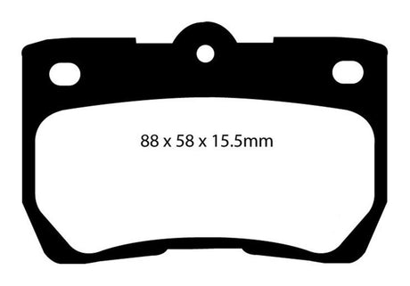 Plaquettes de frein arrière EBC 06-07 Lexus GS300 3.0 Yellowstuff