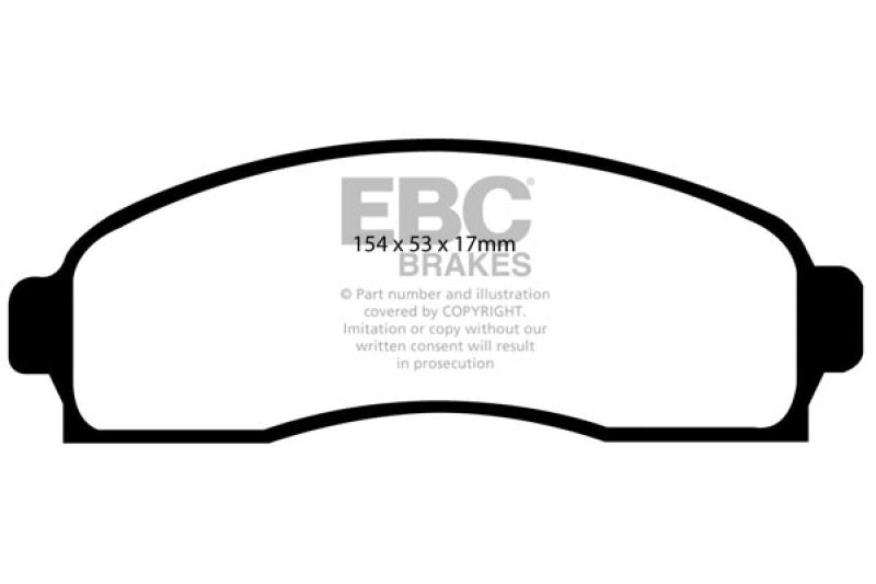 Plaquettes de frein avant extra-robustes EBC 02-05 Ford Explorer 4.0 2WD