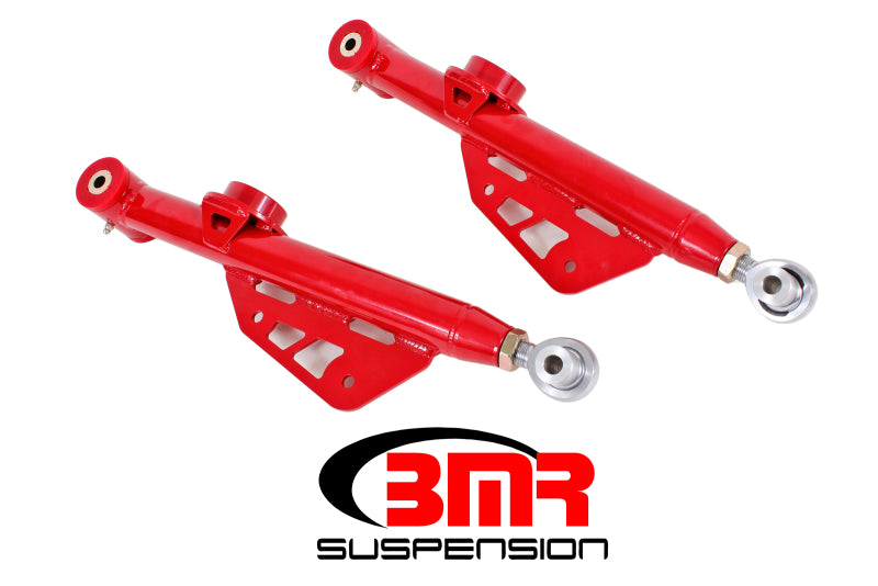 Bras de suspension inférieurs à réglage simple BMR 99-04 Mustang / Embout de tige (polyuréthane) - Rouge