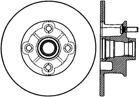 Disque de frein sport avant droit fendu StopTech 63-82 Chevrolet Corvette Cryo