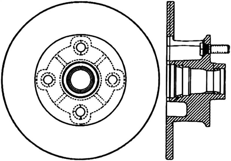 Disque de frein fendu avant gauche StopTech Sport CRYO) 77-82 Chevrolet Corvette