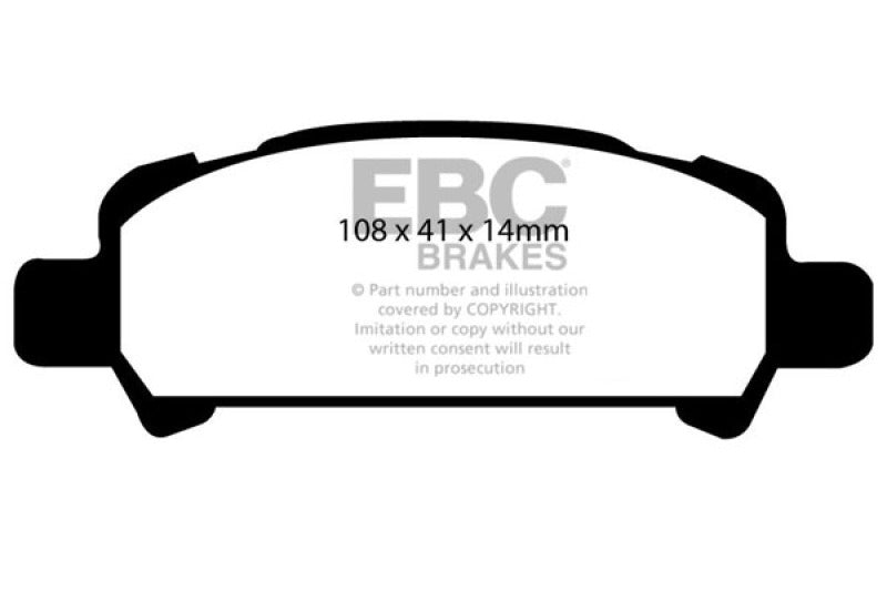 Plaquettes de frein arrière EBC 02-06 Subaru Baja 2.5 Ultimax2